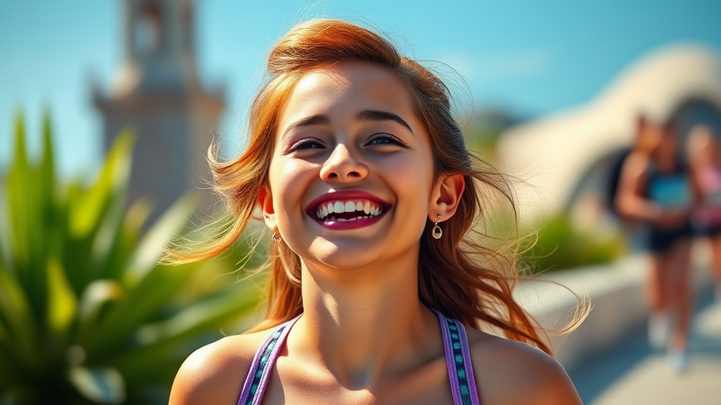 뉴진스 다니엘의 눈부신 활동 (realistic 스타일)