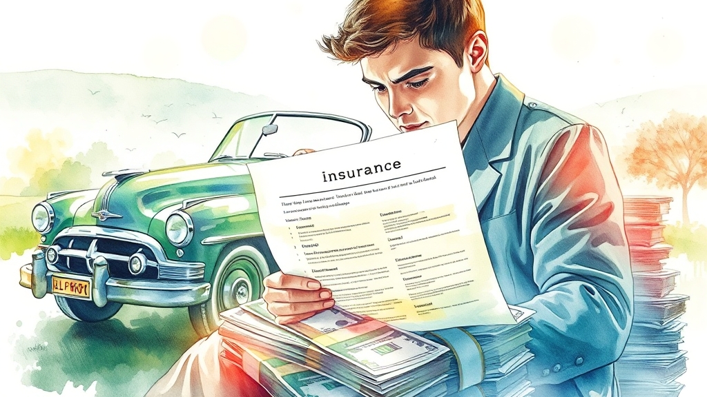 보험 가입 시 고려사항 (watercolor 스타일)