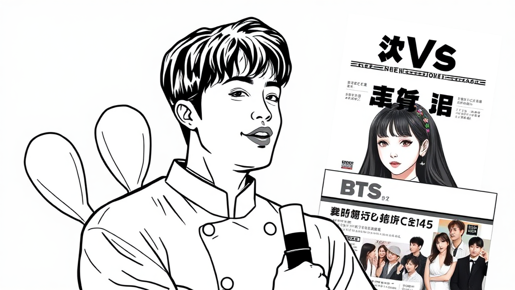 연예계 소식 (illustration 스타일)