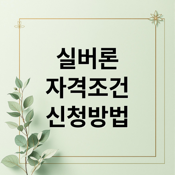 실버론
자격조건
신청방법 (국민연금 실버론 노후긴급자금 대출)