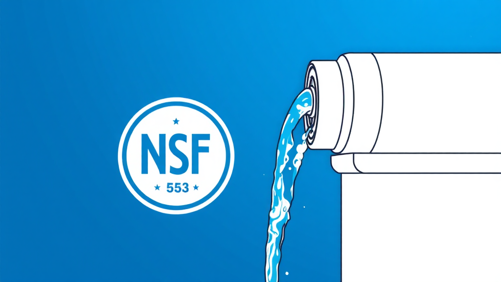 NSF 53 인증 정수기, 어떻게 고를까요? (illustration 스타일)