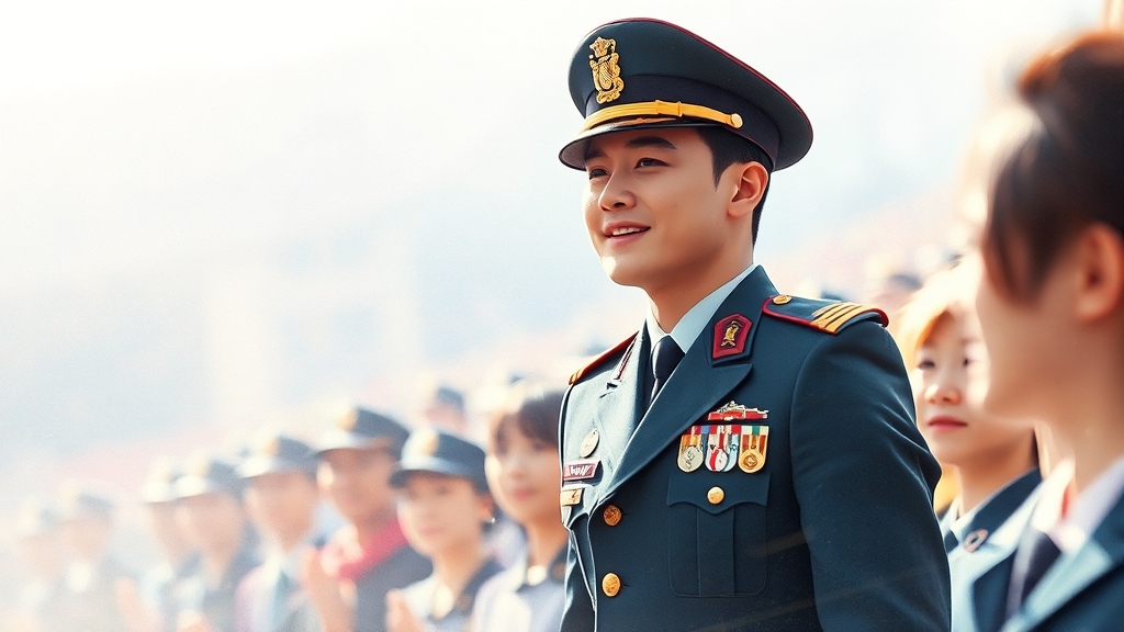 차은우 APEC 등장: 현장 반응 및 외모 (watercolor 스타일)