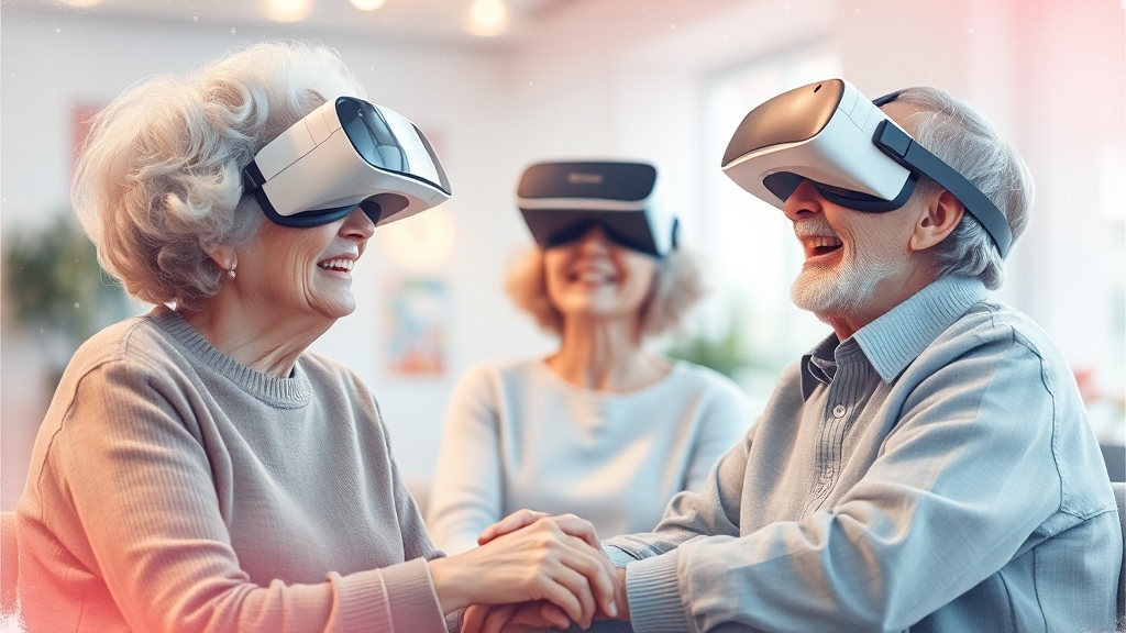 향후 디지털 복지 서비스 발전 방향 (watercolor 스타일)