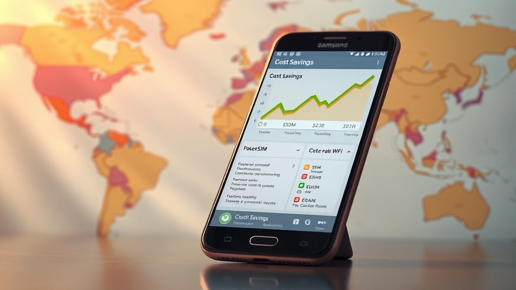 eSIM vs 로밍 vs 포켓 와이파이 (realistic 스타일)