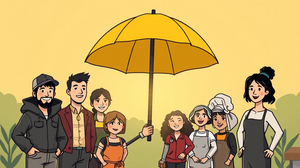 노란우산공제, 가입할까 말까? (cartoon 스타일)