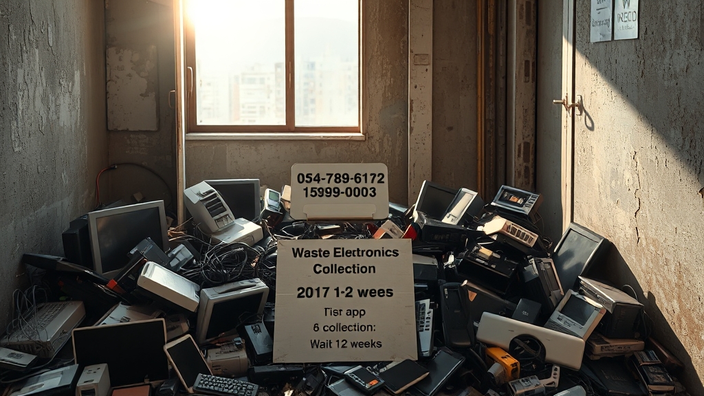 폐가전 문의, 어디로? (realistic 스타일)