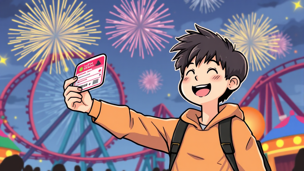 수험생이라면 주목! 롯데월드 수험생 할인 꿀팁 (cartoon 스타일)