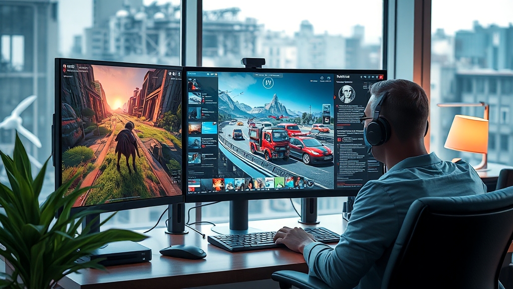 QHD 모니터 활용 팁 (realistic 스타일)