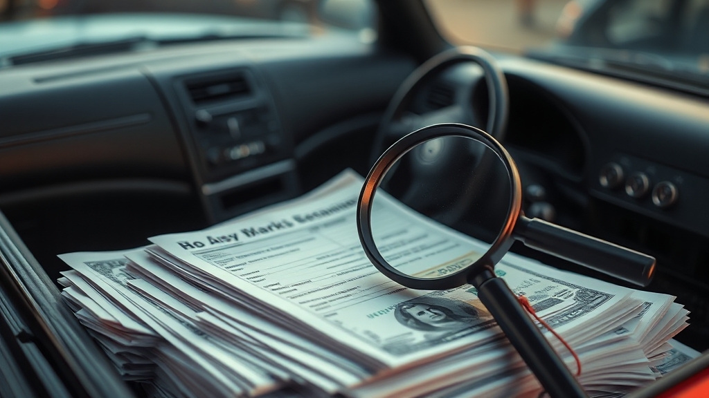 중고차 연말정산 체크리스트 (realistic 스타일)