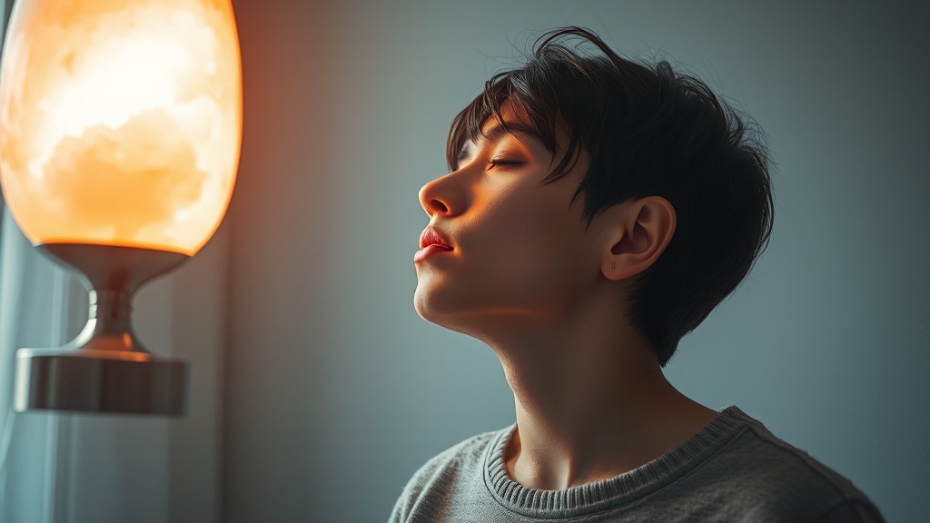 소금 램프와 관련된 다양한 소금 요법 (realistic 스타일)