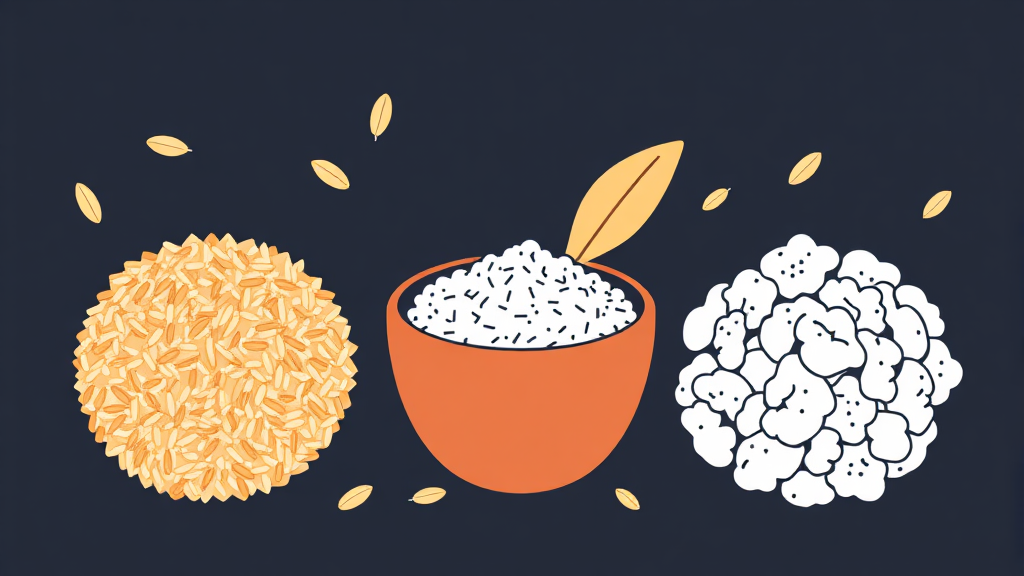 현명한 탄수화물 선택으로 혈당 관리 시작해요 (illustration 스타일)