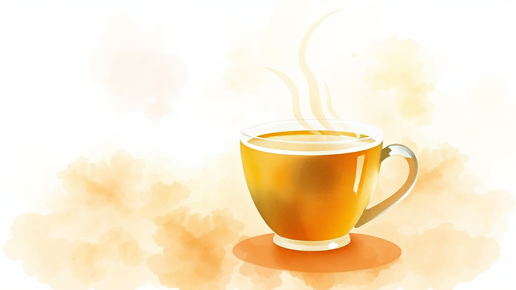 생강, 따뜻하게 기관지 보호 (watercolor 스타일)