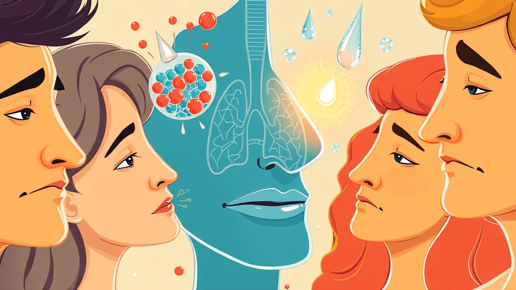 비염, 왜 생기는 걸까요? 원인과 증상 파악 (illustration 스타일)