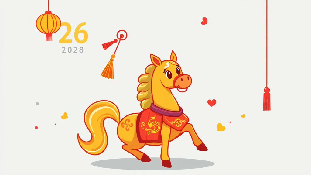 2026년 재물운과 주의사항 (cartoon 스타일)