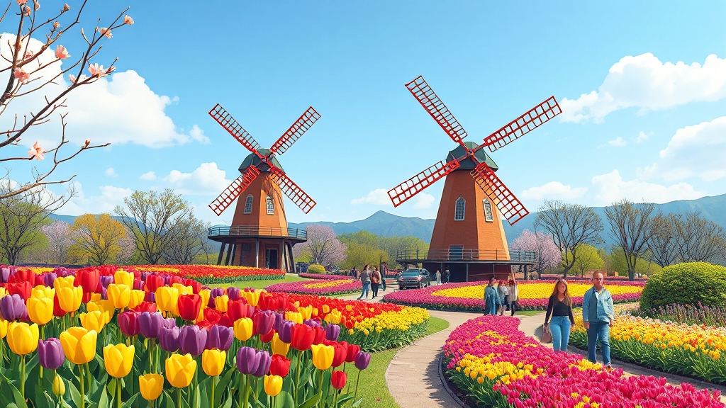 테마 정원 탐험 (cartoon 스타일)