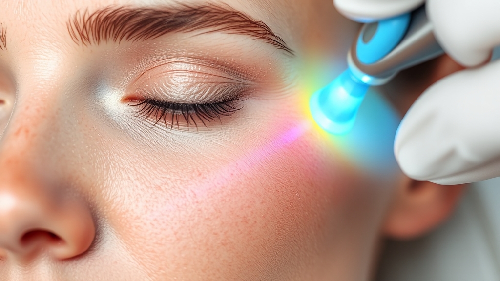 레이저 치료 효과 (realistic 스타일)