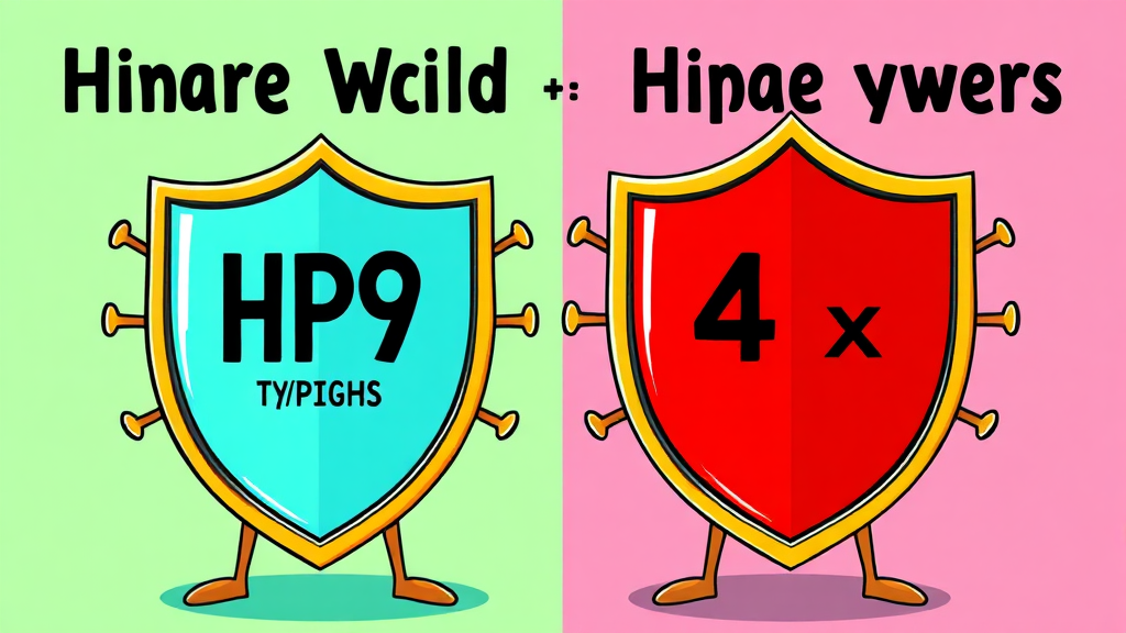 가다실 9가 vs 가다실 4가: 차이점과 선택 가이드 (cartoon 스타일)