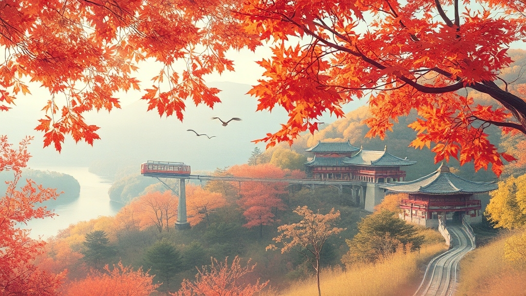 울릉도 계절별 매력 탐구 (watercolor 스타일)