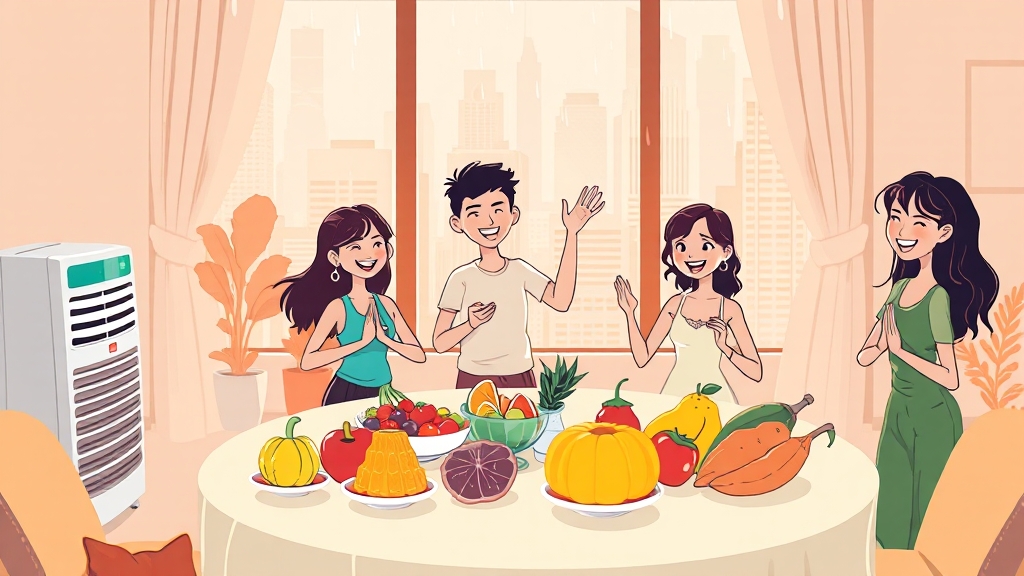 장마철, 건강하게 보내는 방법은? (cartoon 스타일)