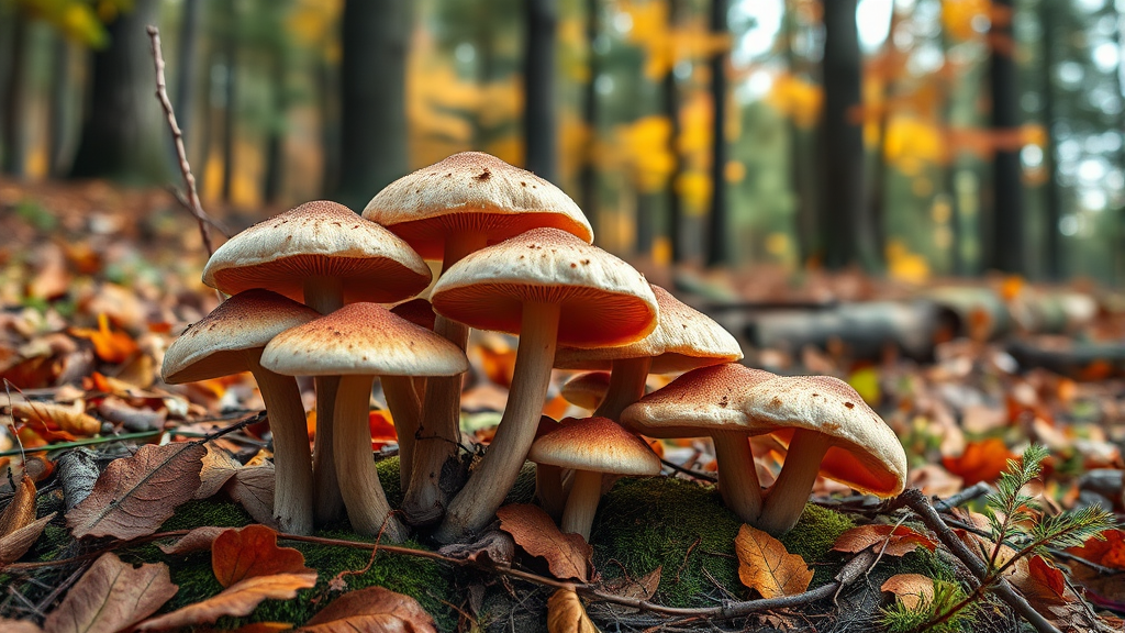 참송이버섯 효능: 건강에 미치는 긍정적 효과 (realistic 스타일)