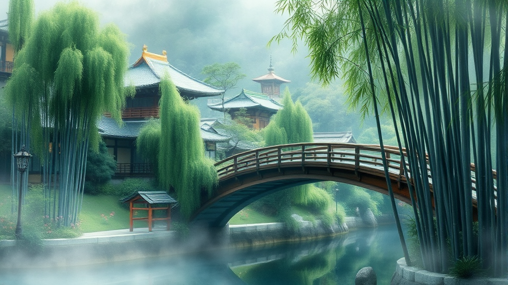 아라시야마: 자연과 문화의 향연 (watercolor 스타일)