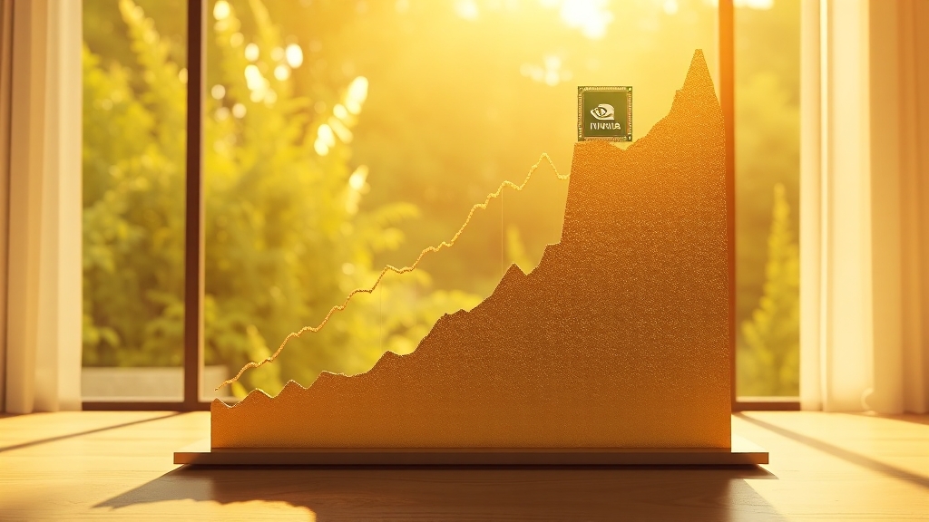 엔비디아 주가, 역대 최고치 경신 행진 (realistic 스타일)