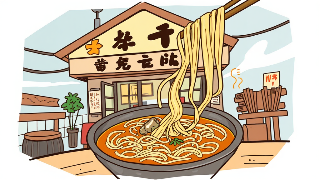 생생정보 맛집: 삼릉고향손칼국수 (cartoon 스타일)