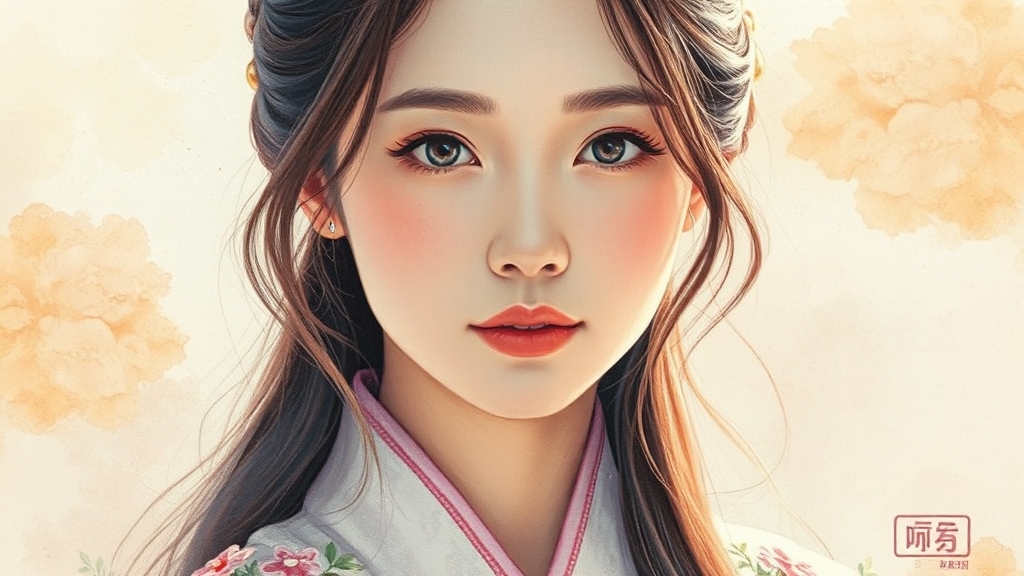 대표작과 빛나는 연기 활동 (watercolor 스타일)