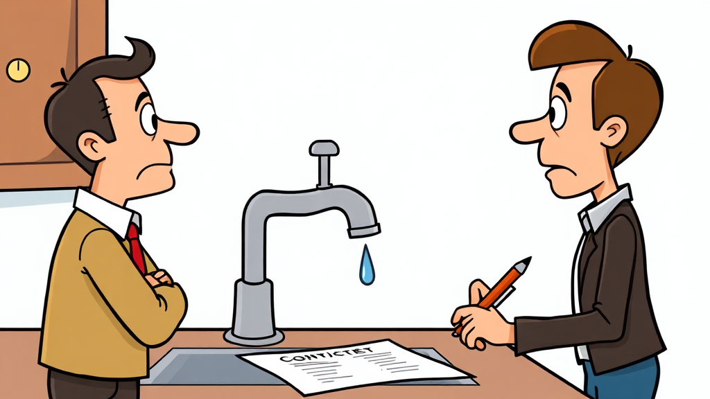 수리, 책임 범위를 명확히! (cartoon 스타일)