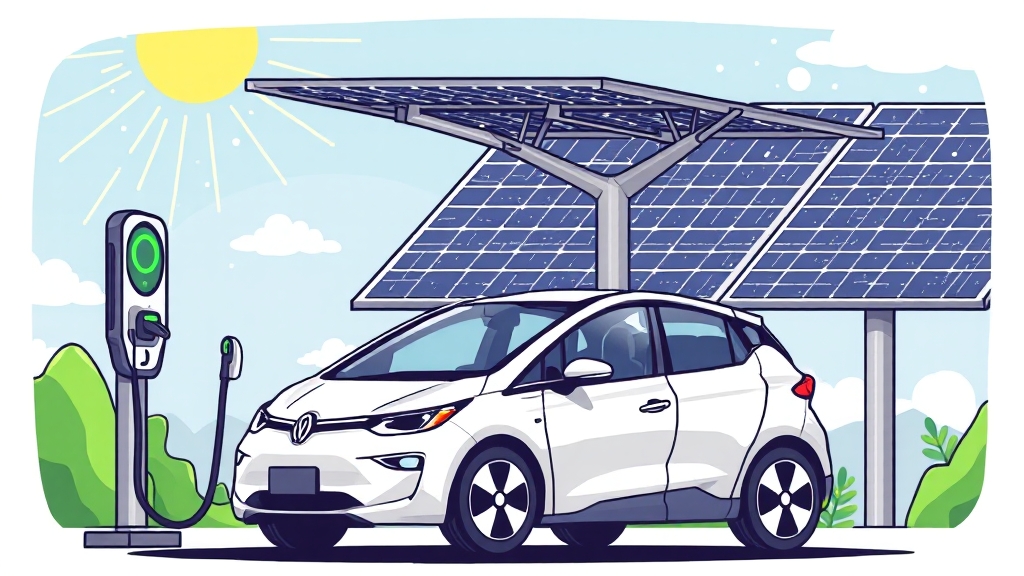 가정용 충전기 설치 및 태양광 연계! (cartoon 스타일)