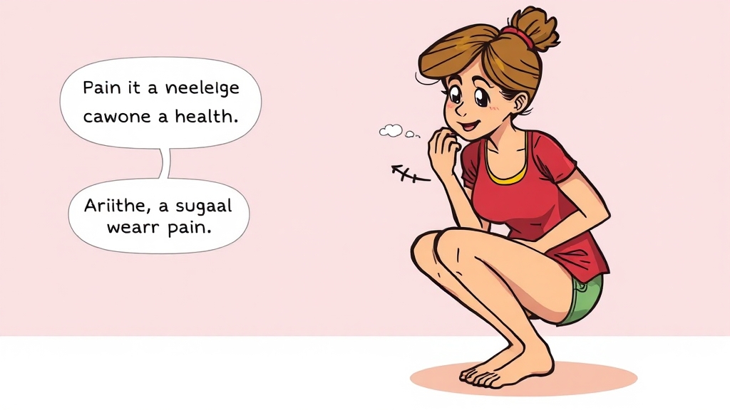 무릎연골연화증이란? (cartoon 스타일)