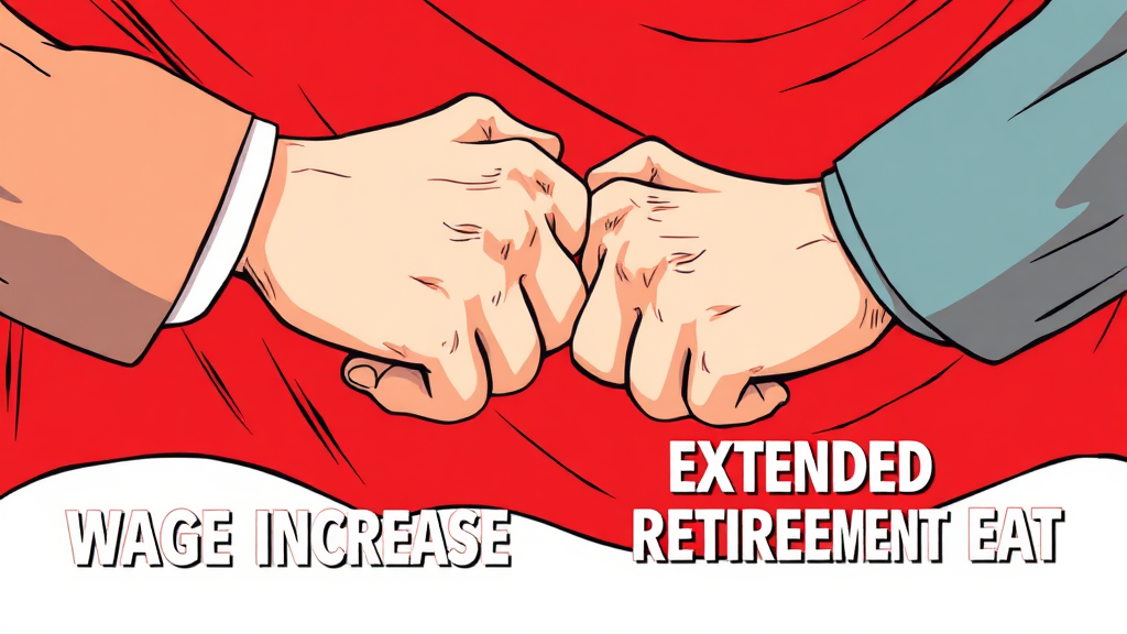 노사 핵심 쟁점 분석 (illustration 스타일)