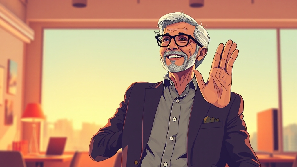 60대 재취업, 응원합니다! (illustration 스타일)