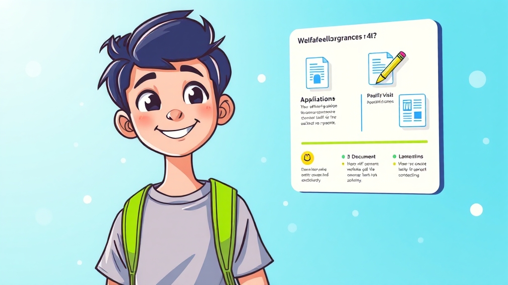 교육급여, 어떻게 신청하나요? (cartoon 스타일)