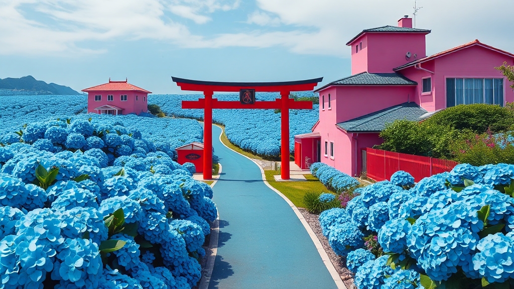 수국길 & 꽃밭, 인생샷 스팟은? (popart 스타일)