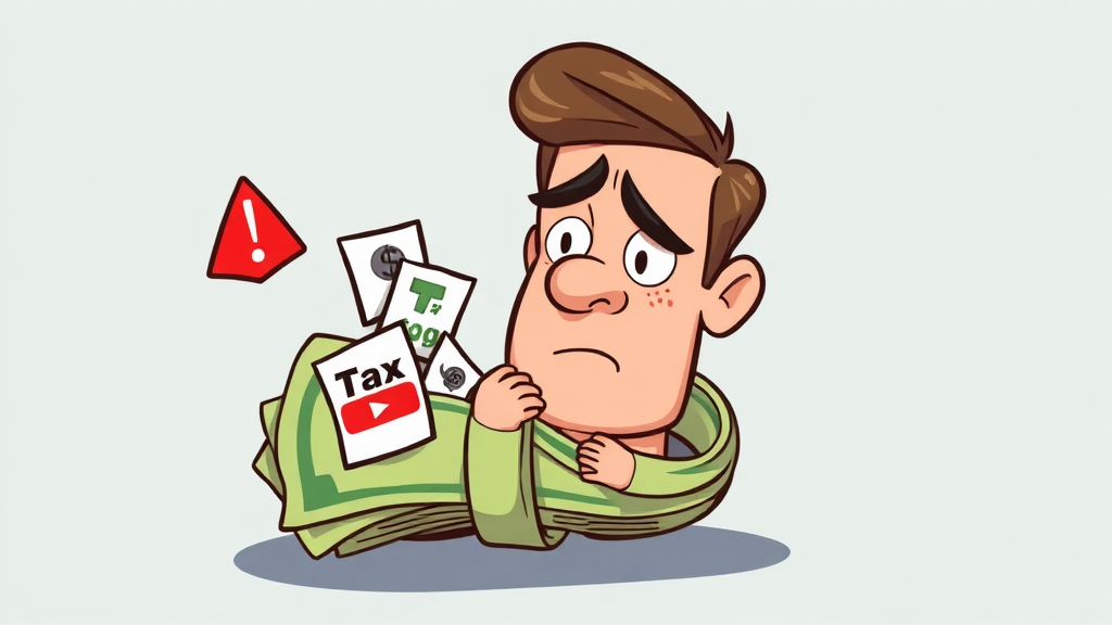 소득 누락 및 오류 (cartoon 스타일)