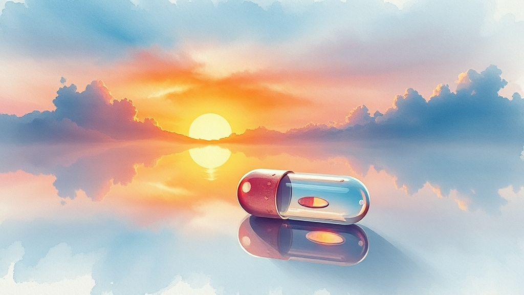 시알리스 효과와 원리 (watercolor 스타일)