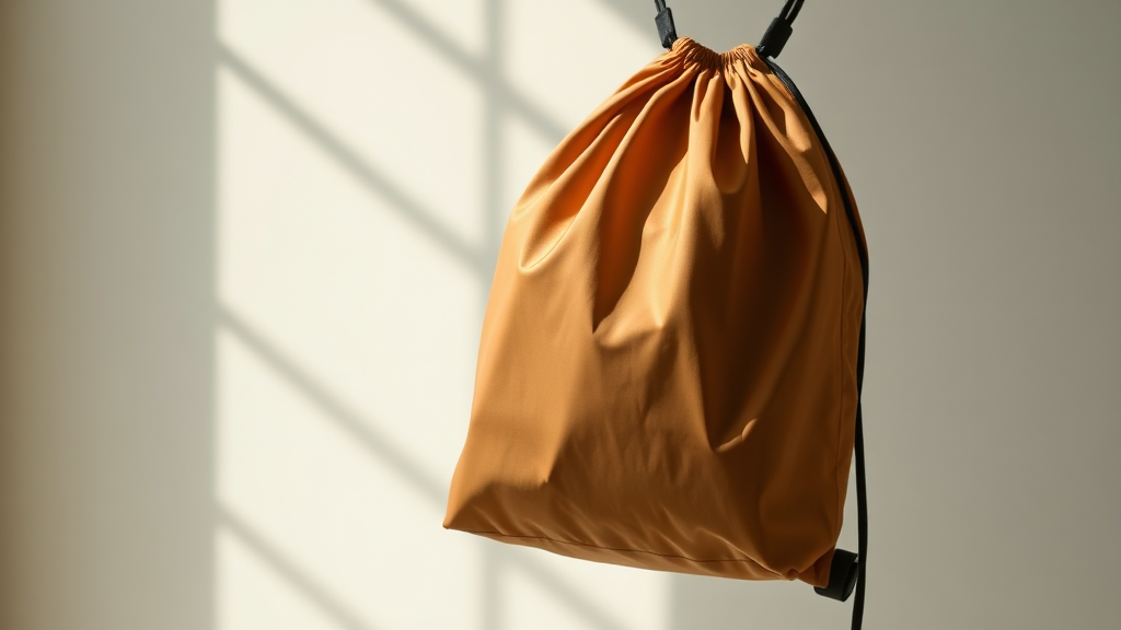 2026년 가방 트렌드와 드로스트링백의 위치 (realistic 스타일)