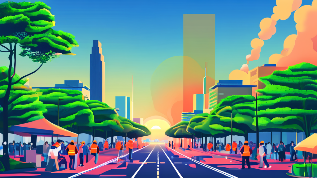 사회 속으로: 주목할 만한 사건들 (illustration 스타일)