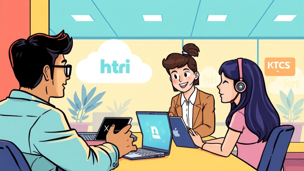 KTCS 주요 기술 및 시스템 (cartoon 스타일)