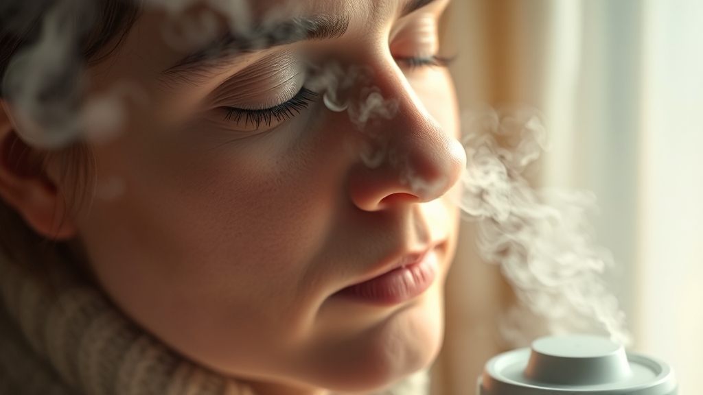 코막힘, 습도 관리가 중요! (realistic 스타일)