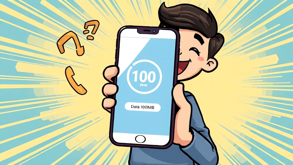 데이터/통화 부족 시 충전 방법 (cartoon 스타일)