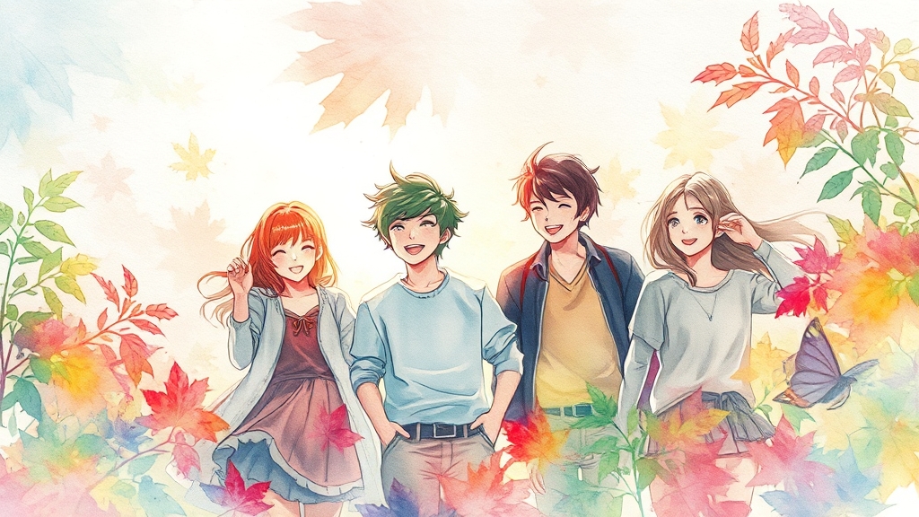 유니온 & 링크 스킬 시너지 (watercolor 스타일)