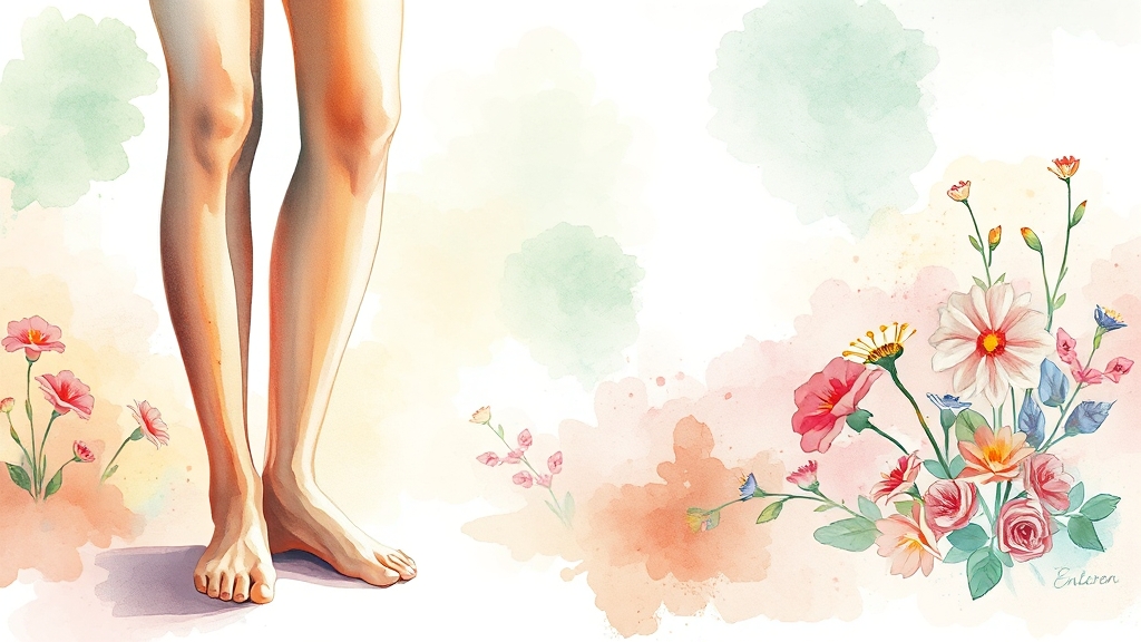 하지정맥순환장애 증상과 엔테론정 효과 (watercolor 스타일)