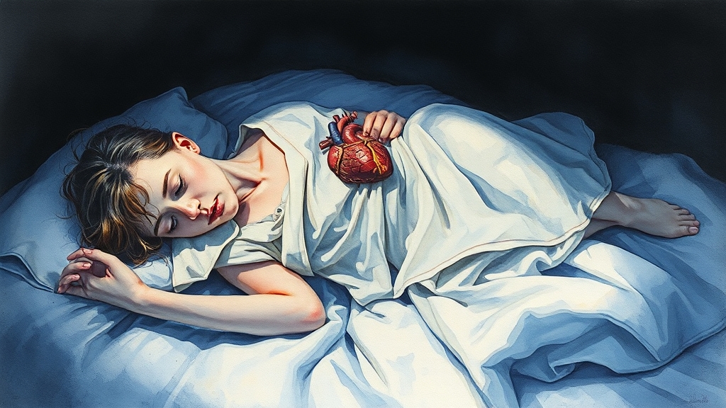 수면무호흡증의 정의와 주요 증상 (watercolor 스타일)