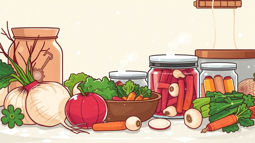 동치미 담그기 전, 이것만은 꼭! (illustration 스타일)