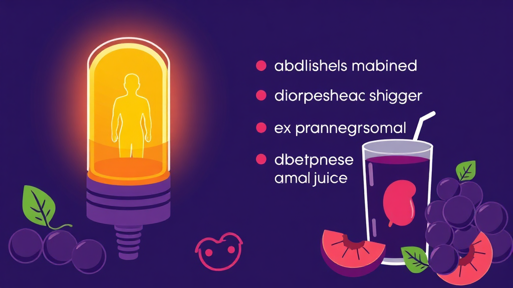 푸룬 주스 부작용 완벽 대비: 과다 섭취 시 주의사항 (illustration 스타일)