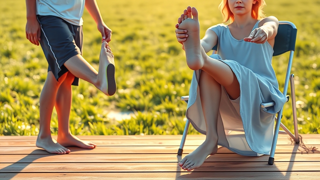 족저근막염, 어떻게 치료할까? (realistic 스타일)