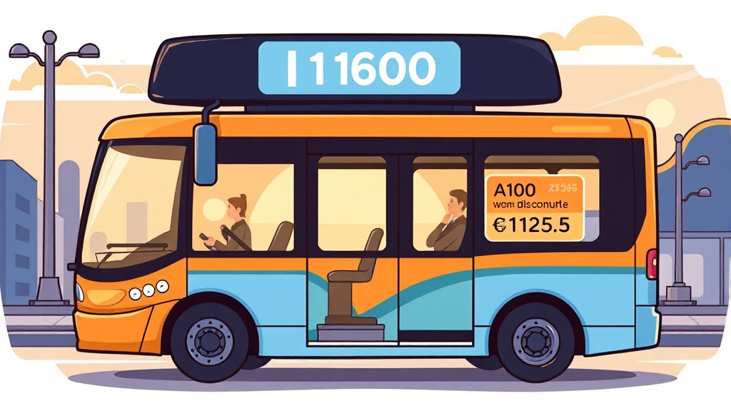 A160 버스 요금 정보 및 결제 (cartoon 스타일)