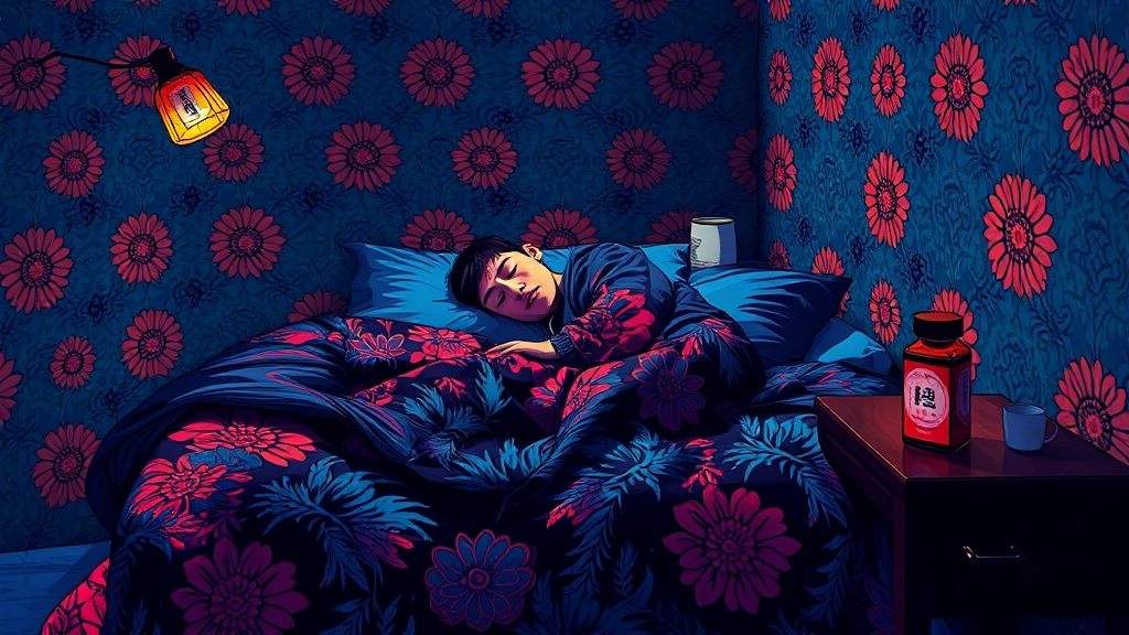 약 없이 불면증 극복하기 (popart 스타일)